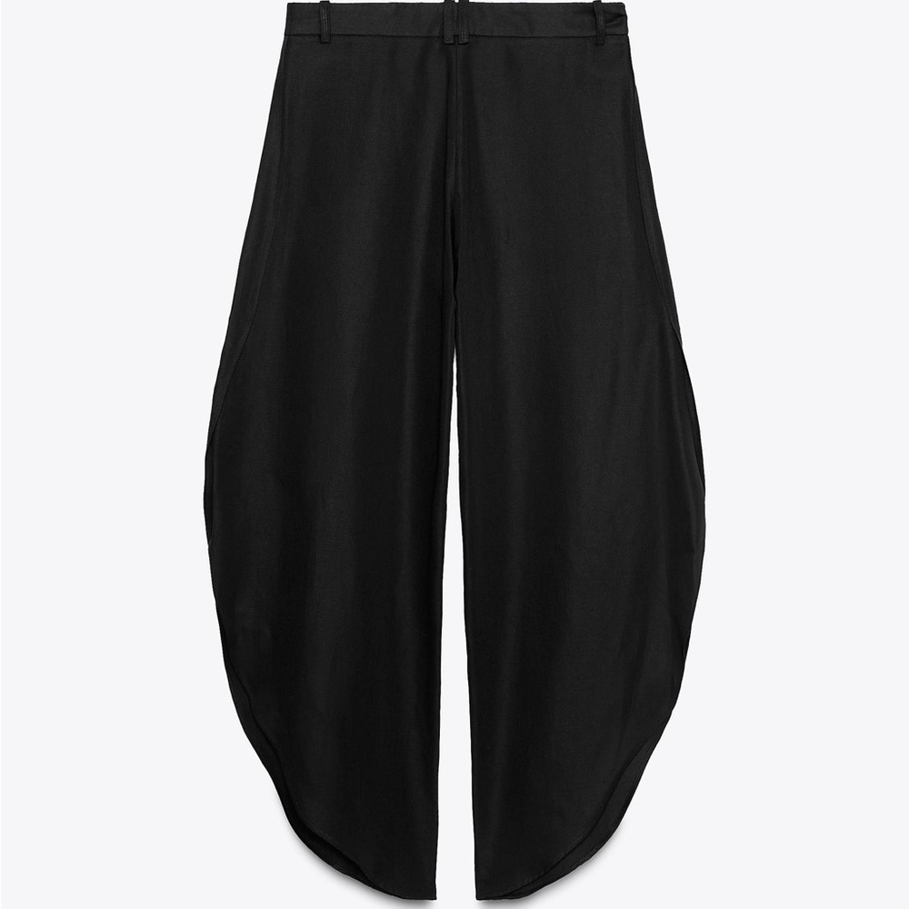 ZARA Wide-Leg Women's Pants Black Small NWT